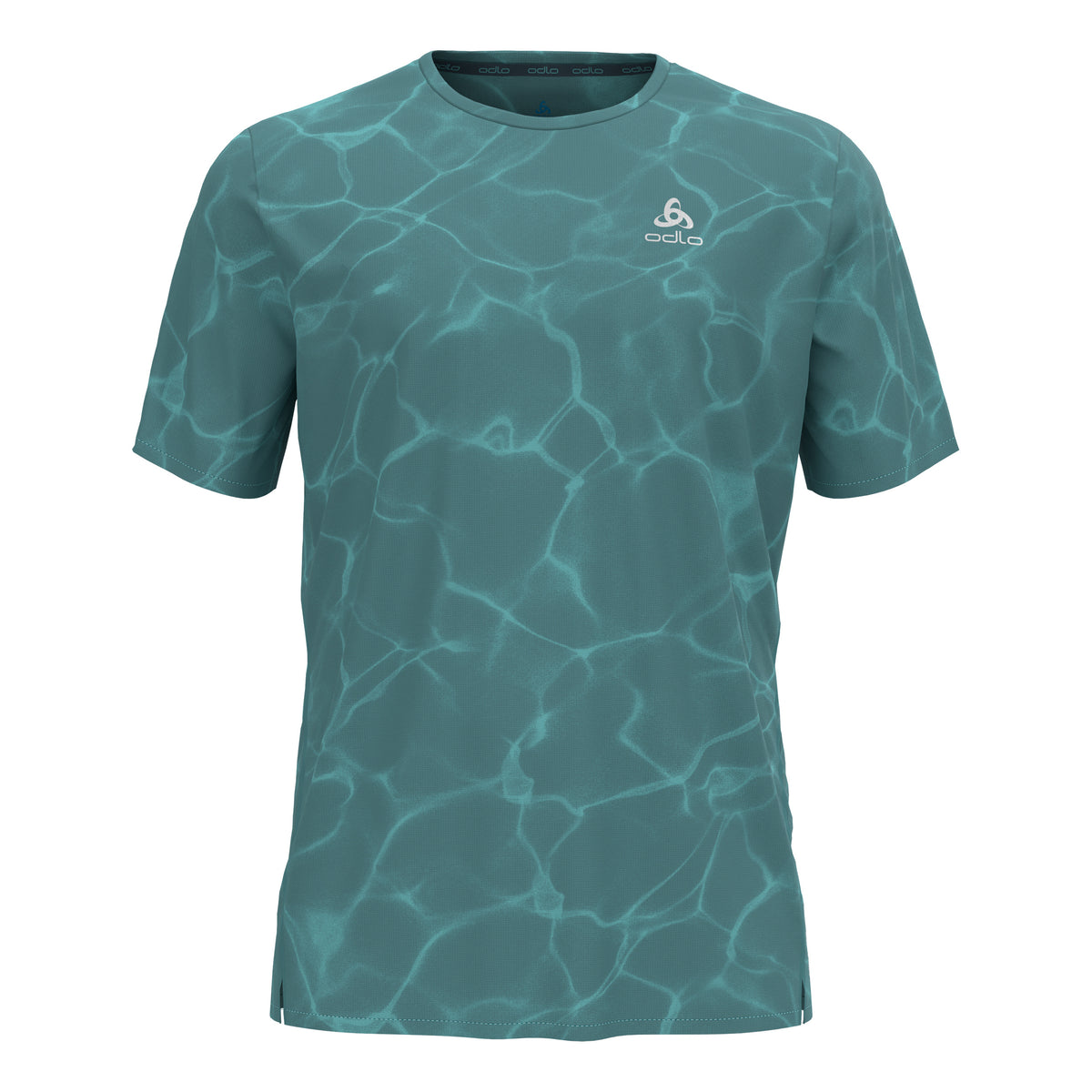 Odlo Zeroweight Chill-Tec Crew Neck Laufshirt Herren - blaugrau,