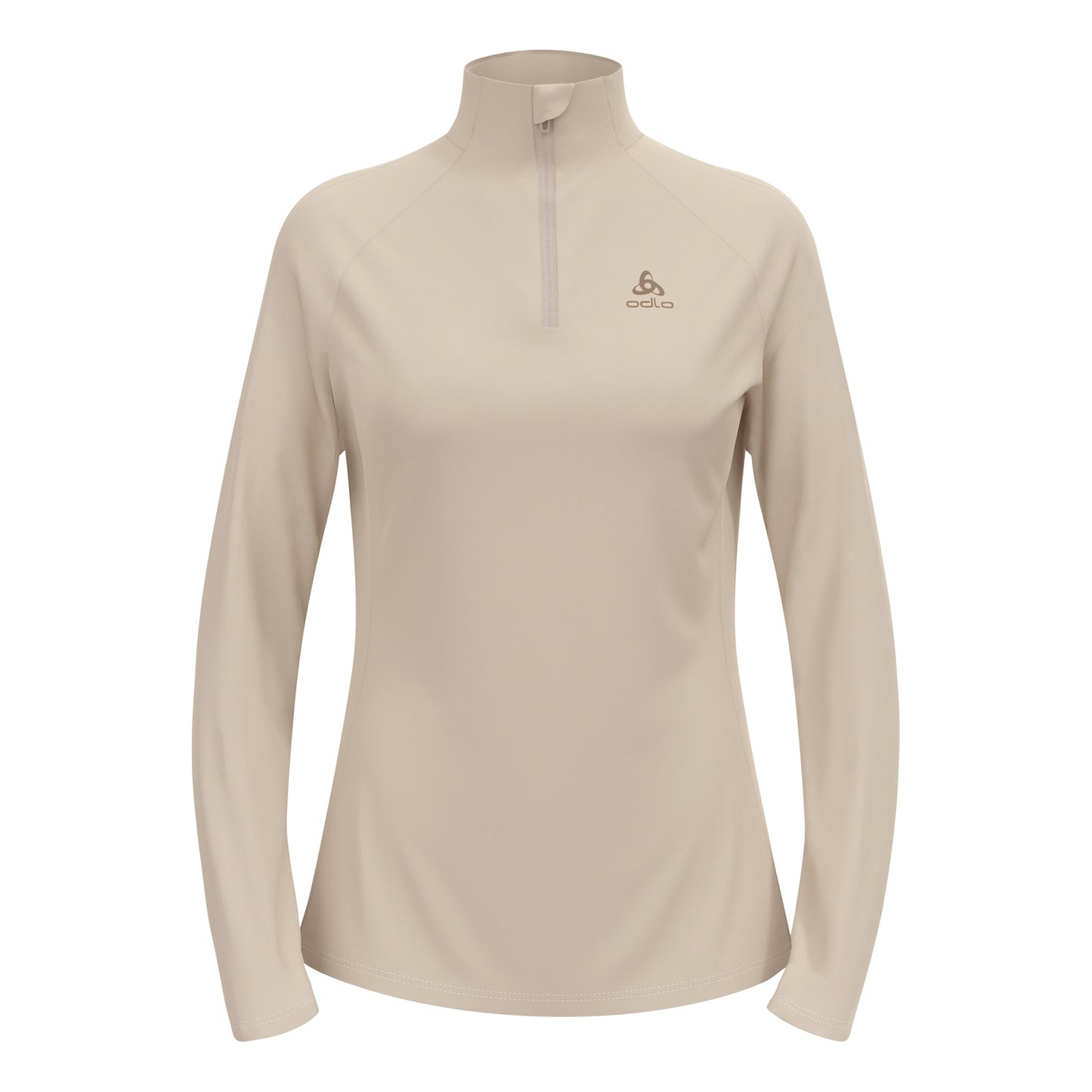 Odlo Essential Ceramiwarm Mid Layer 1/2 Zip Laufshirt Damen-Creme