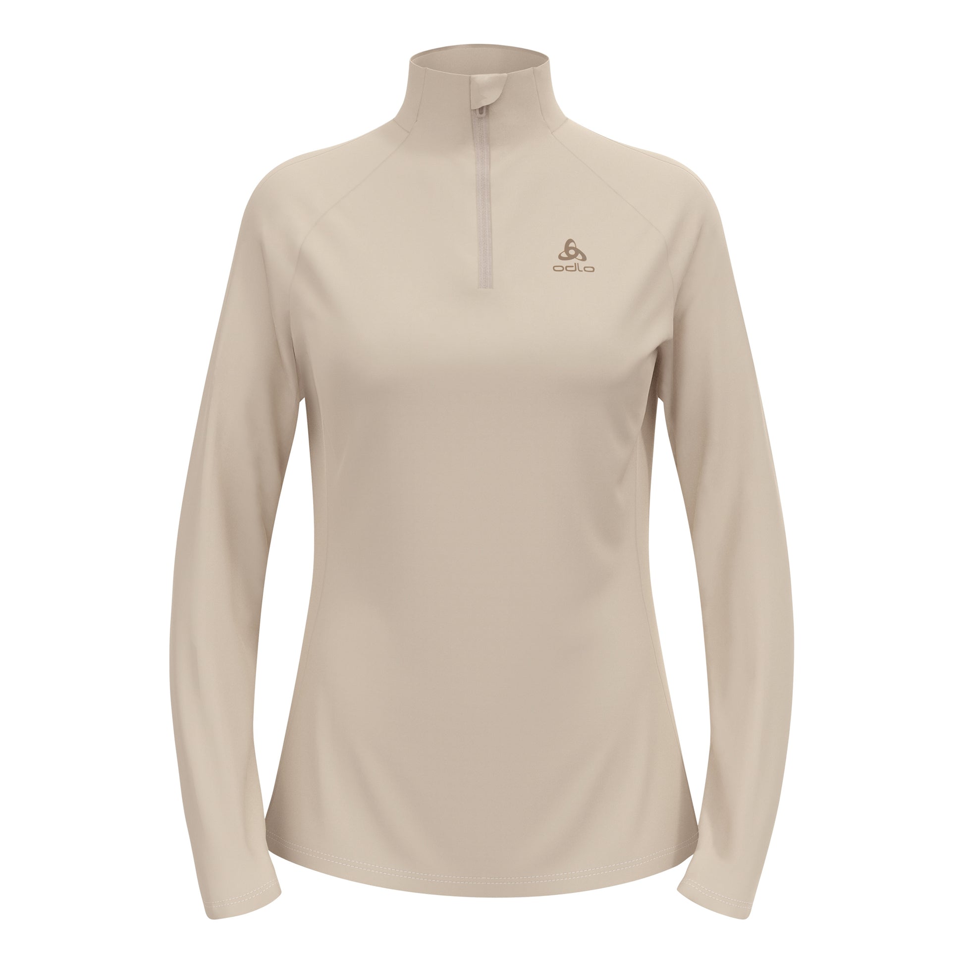 Odlo Essential Ceramiwarm Mid Layer 1/2 Zip Laufshirt Damen-Creme