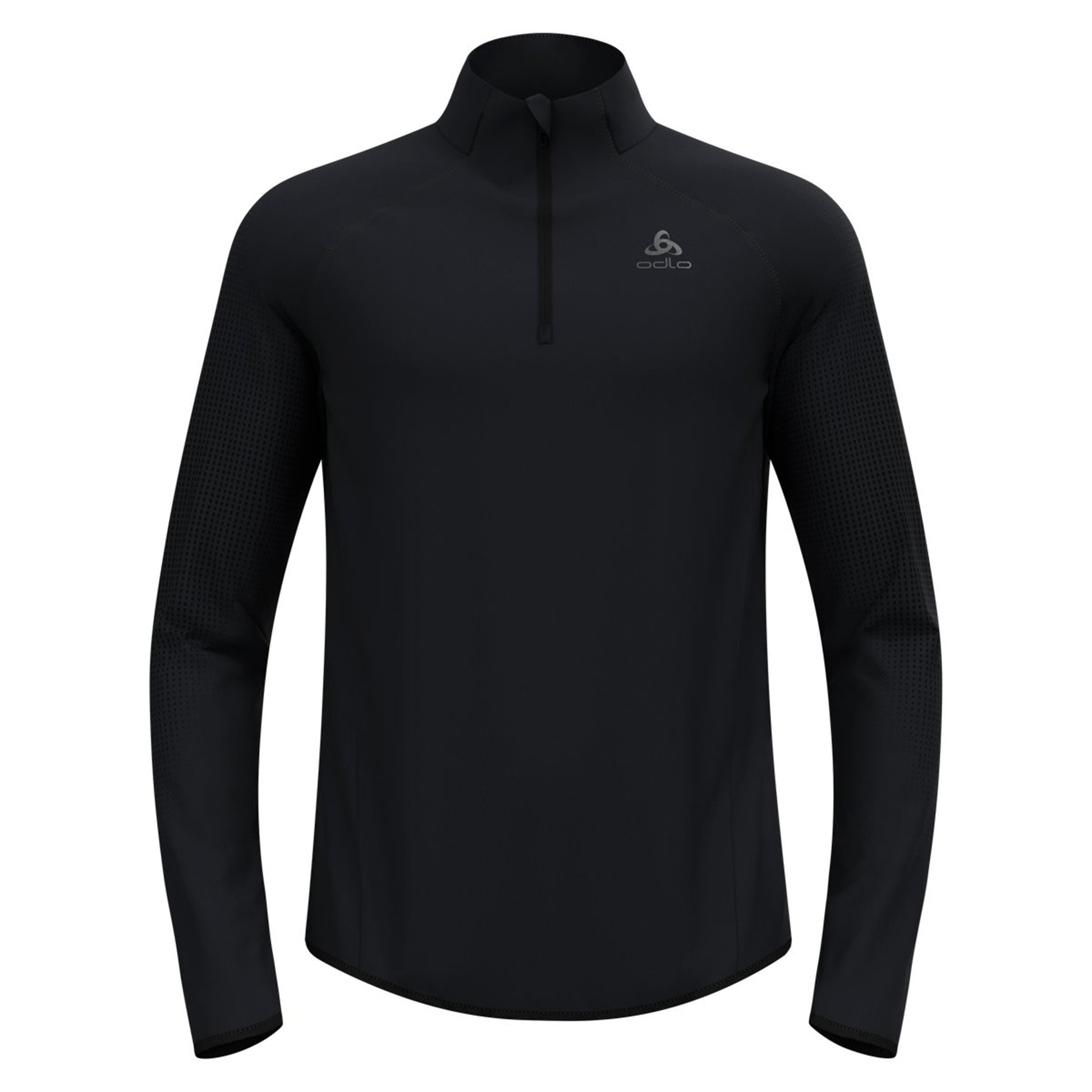 Odlo Zeroweight Warm Mid Layer 1/2 Zip Laufshirt Herren-Schwarz
