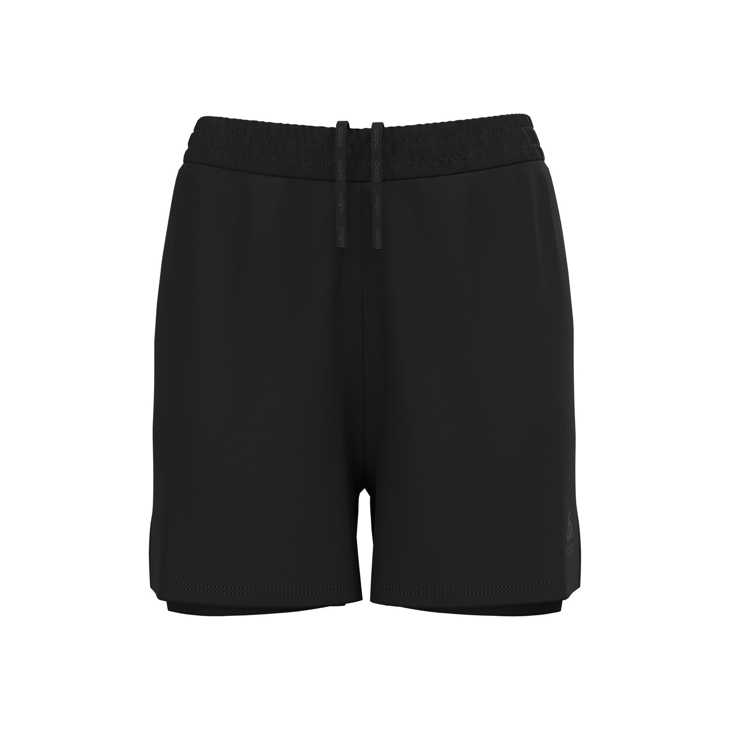 Odlo Essential 4in 2in1 Laufshorts Damen-Schwarz