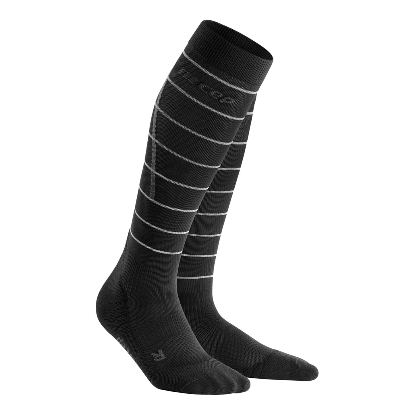 CEP Reflective Kompressions-Socken Herren-Schwarz,Silber