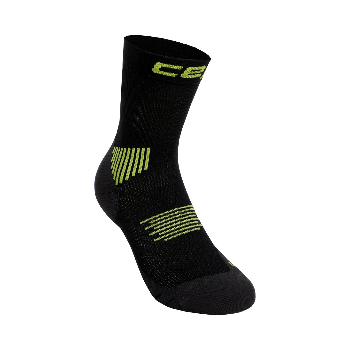 CEP Core Mid Cut 5.0 Kompressions-Socken Herren - schwarz, limette