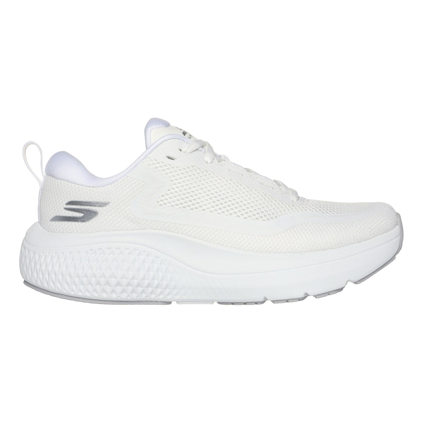 Skechers Go Run Supersonic Max Neutralschuh Damen-Weiß,Silber