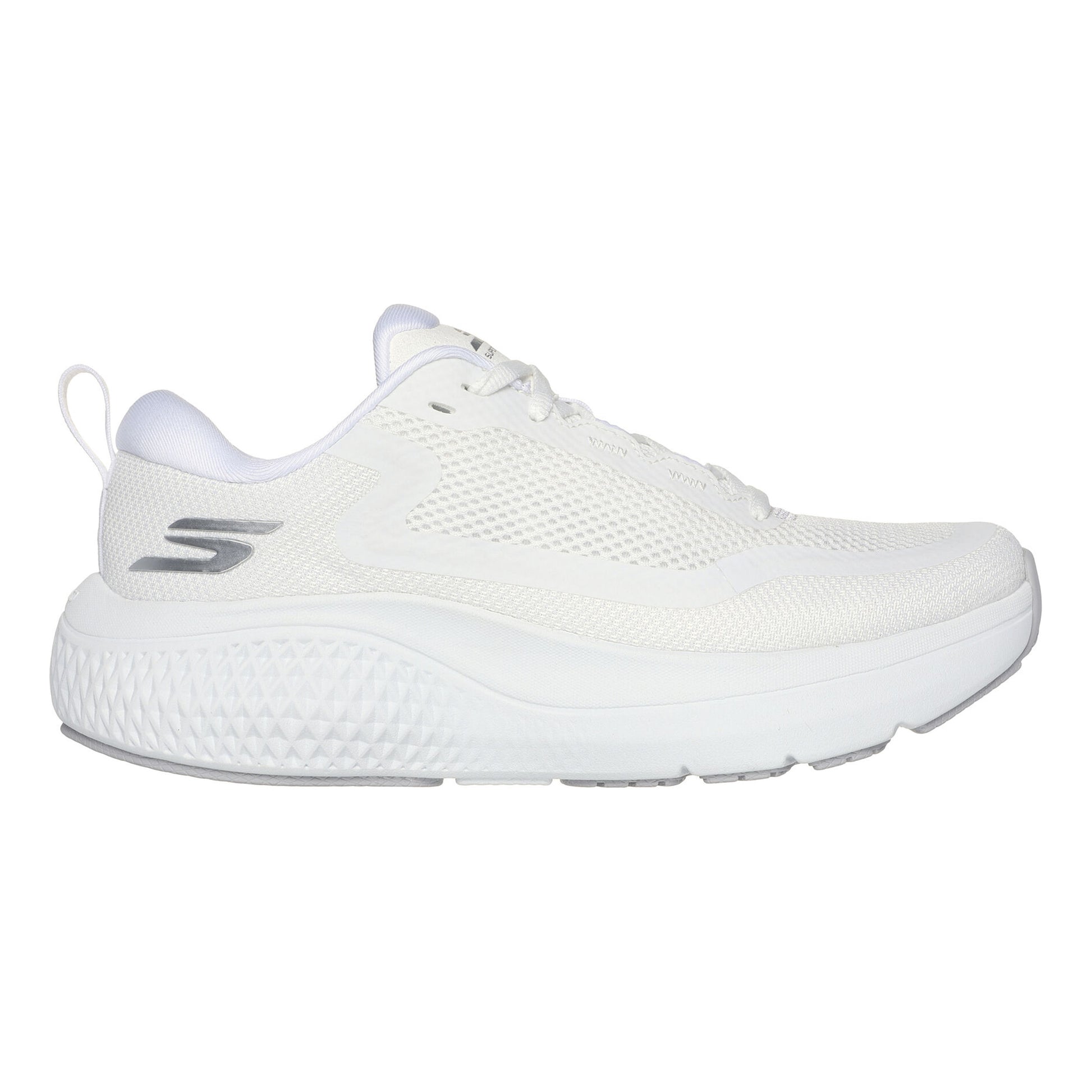 Skechers Go Run Supersonic Max Neutralschuh Damen-Weiß,Silber
