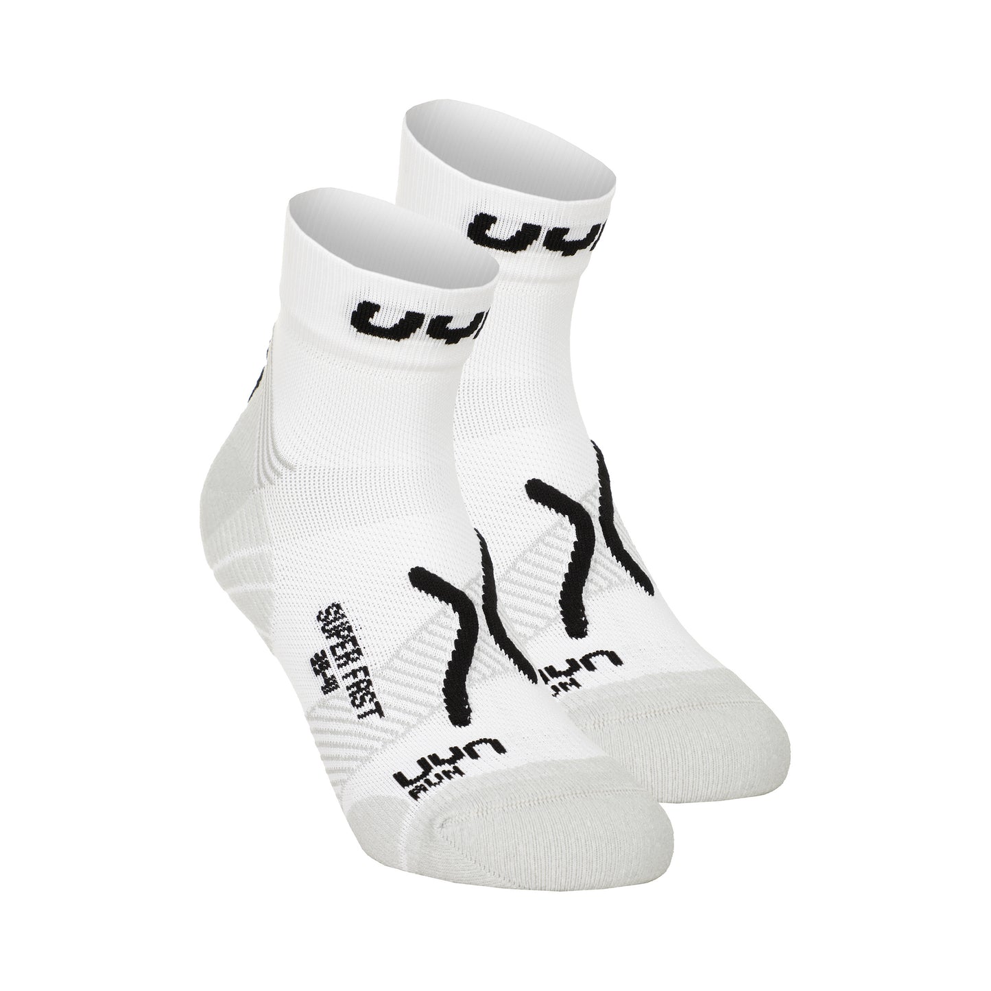 UYN Super Fast Laufsocken 2er Pack Herren-Weiß,Schwarz