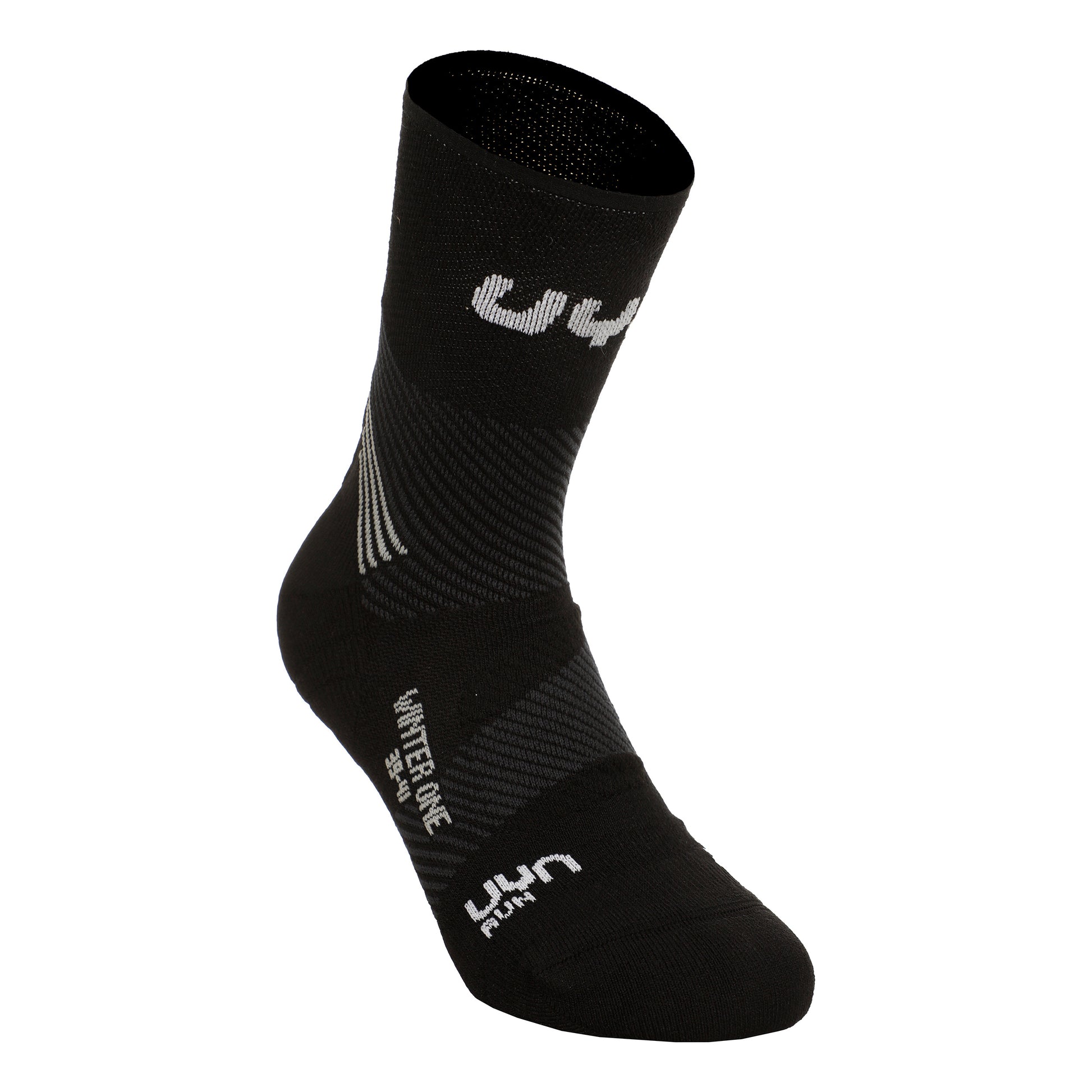 UYN Run Winter One Laufsocken Damen-Schwarz,Weiß