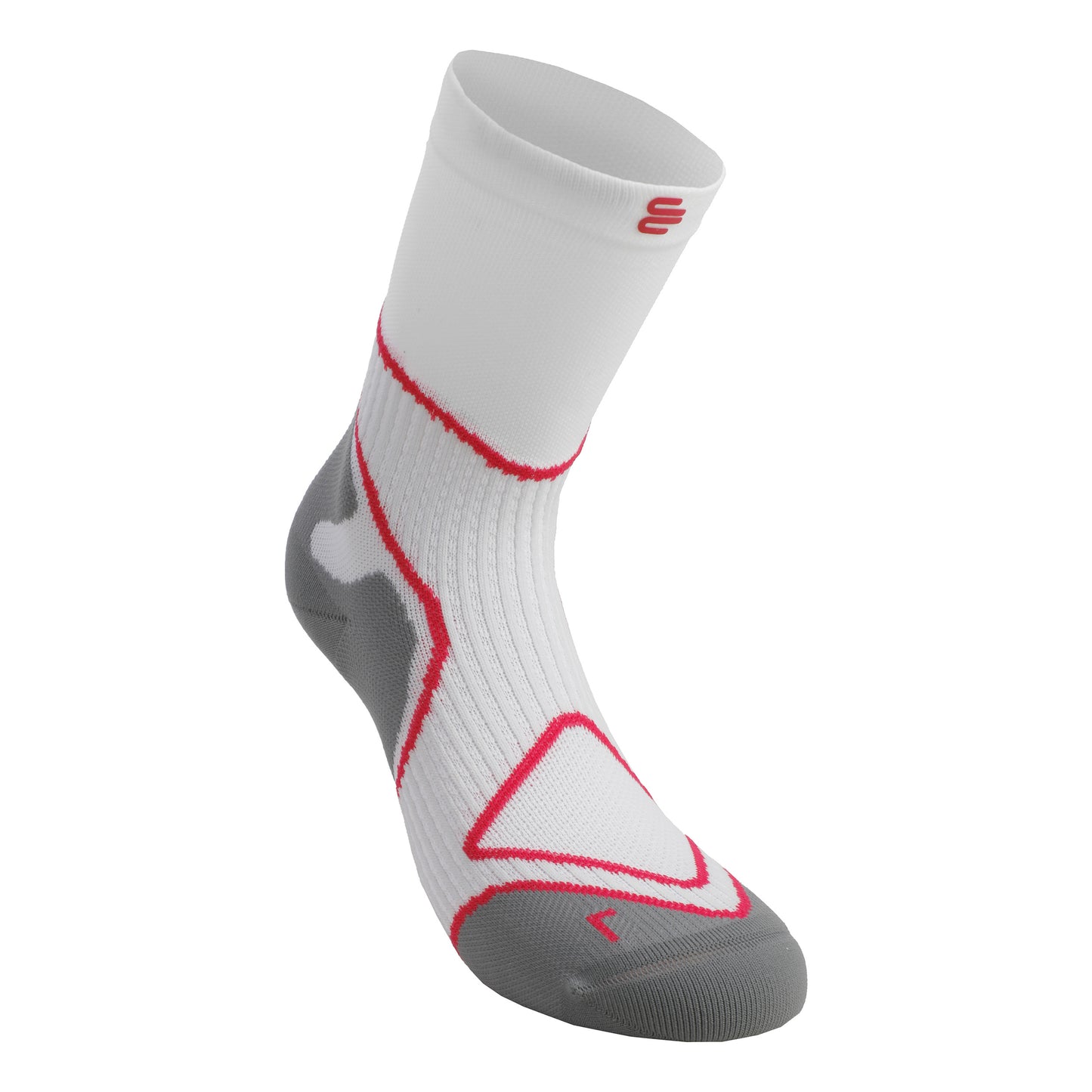 Bauerfeind Performance Mid Cut Laufsocken Damen-Weiß,Pink