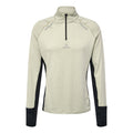 Mesa Half-Zip Lauftop Herren - beige, schwarz