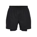 Dallas 2in1 Shorts Herren-Schwarz
