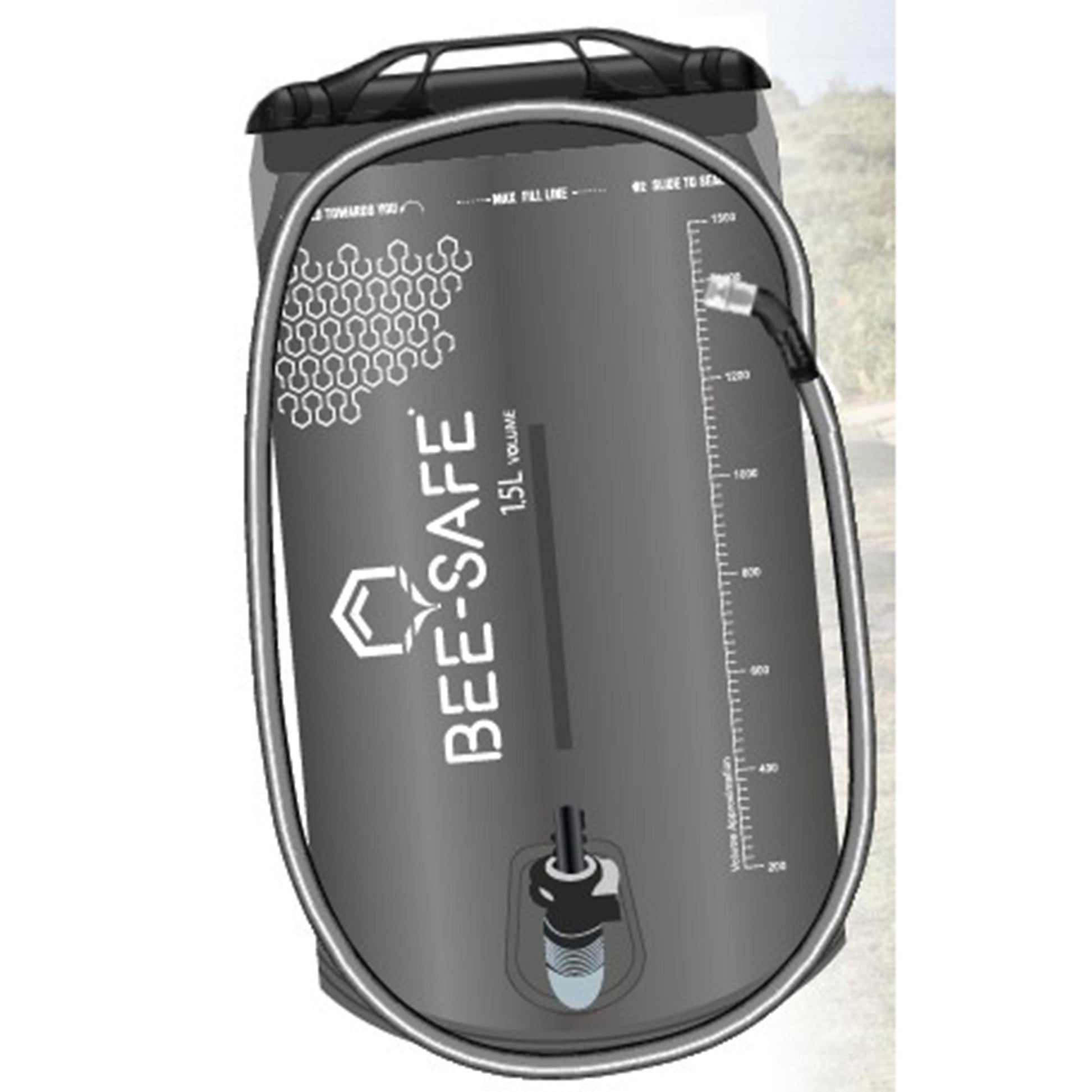 Bee-Safe Bladder 1.5 Litre Trinkflasche-Grau