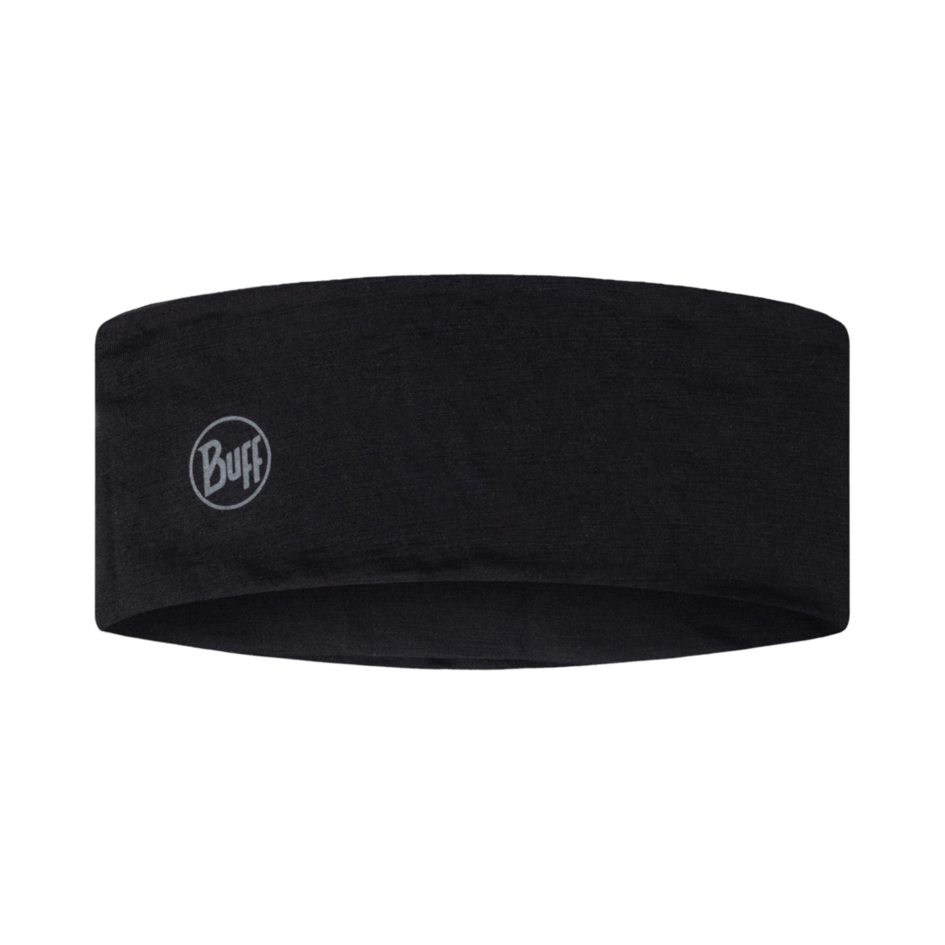 Buff Merino Lightweight Stirnband-Schwarz