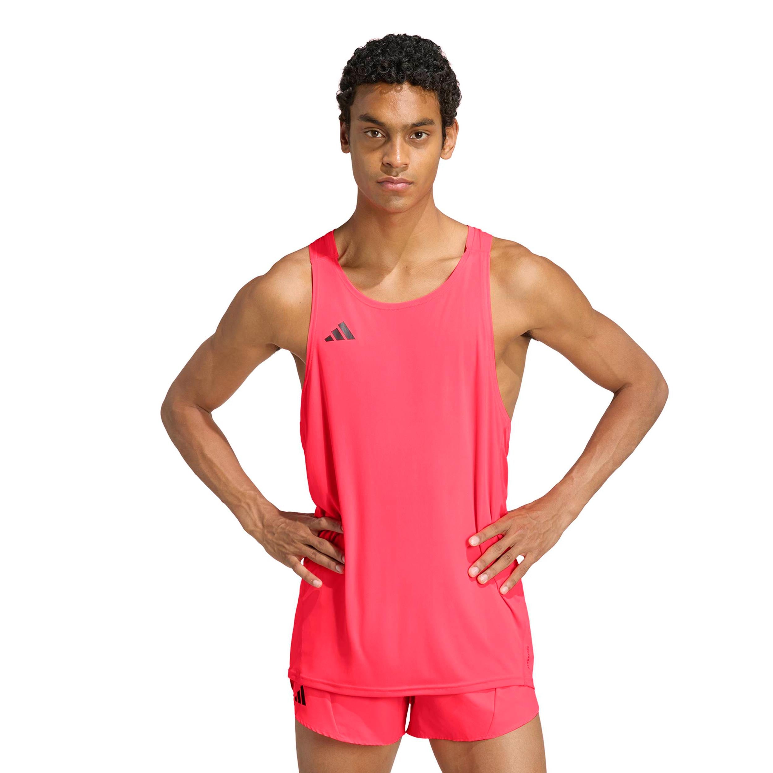 adidas Adizero Essential Laufshirt Herren - koralle