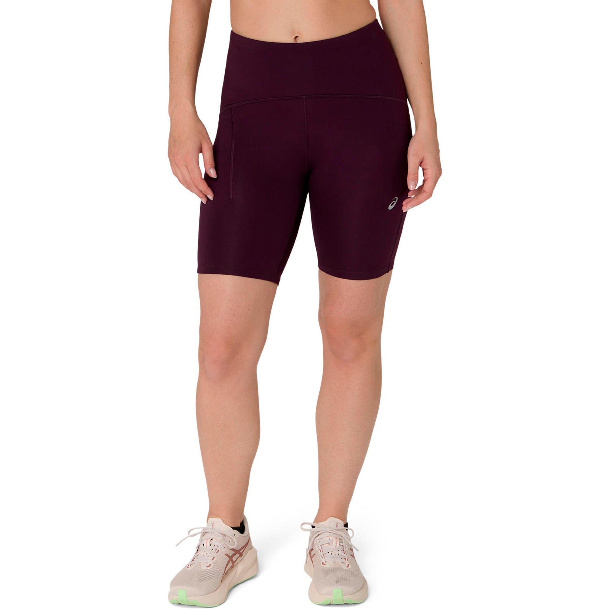 ASICS Road High Waist 8In  Lauftight Damen - weinrot