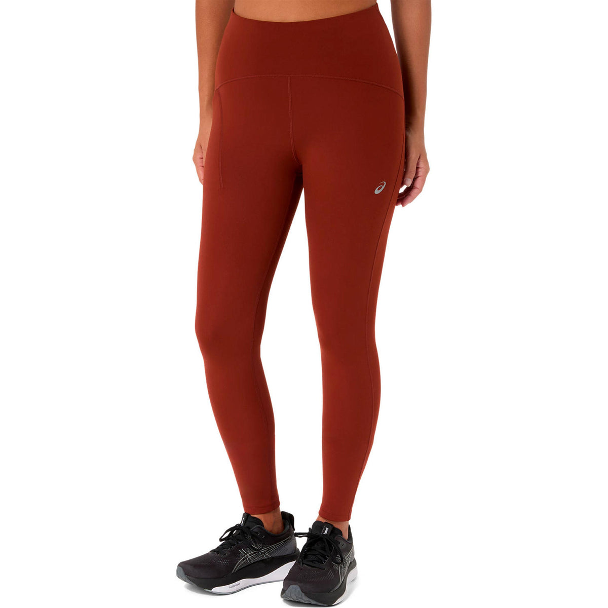 ASICS Road Winter High Waist  Lauftight Damen - dunkelrot