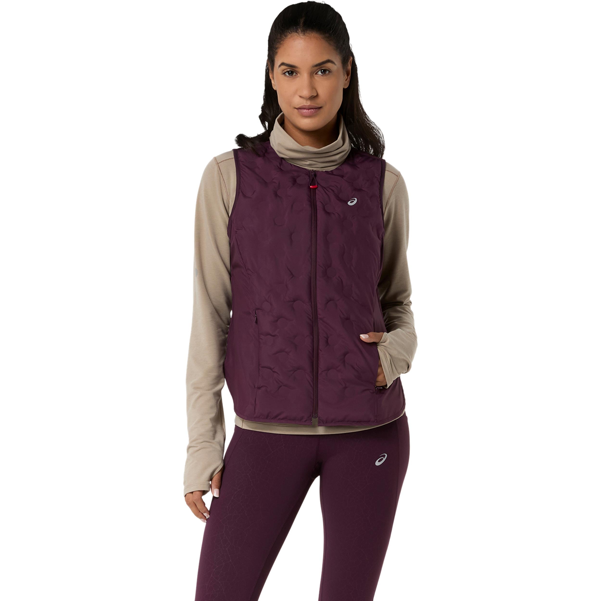 ASICS Nagino Padded  Laufweste Damen - weinrot