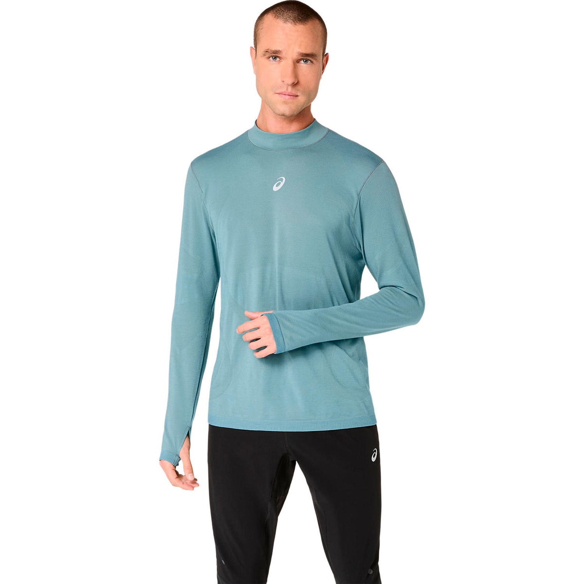 ASICS Road Winter Seamless  Laufshirt Herren - türkis