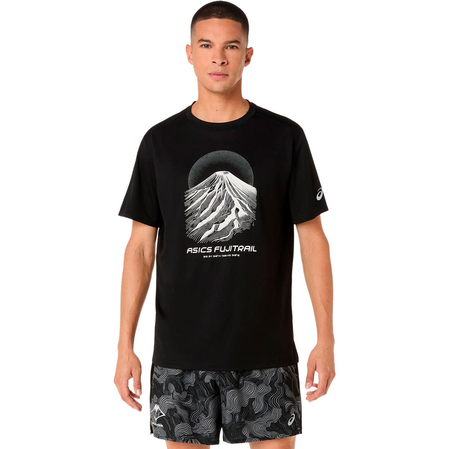 ASICS Fujitrail Logo  Laufshirt Herren - schwarz, grau