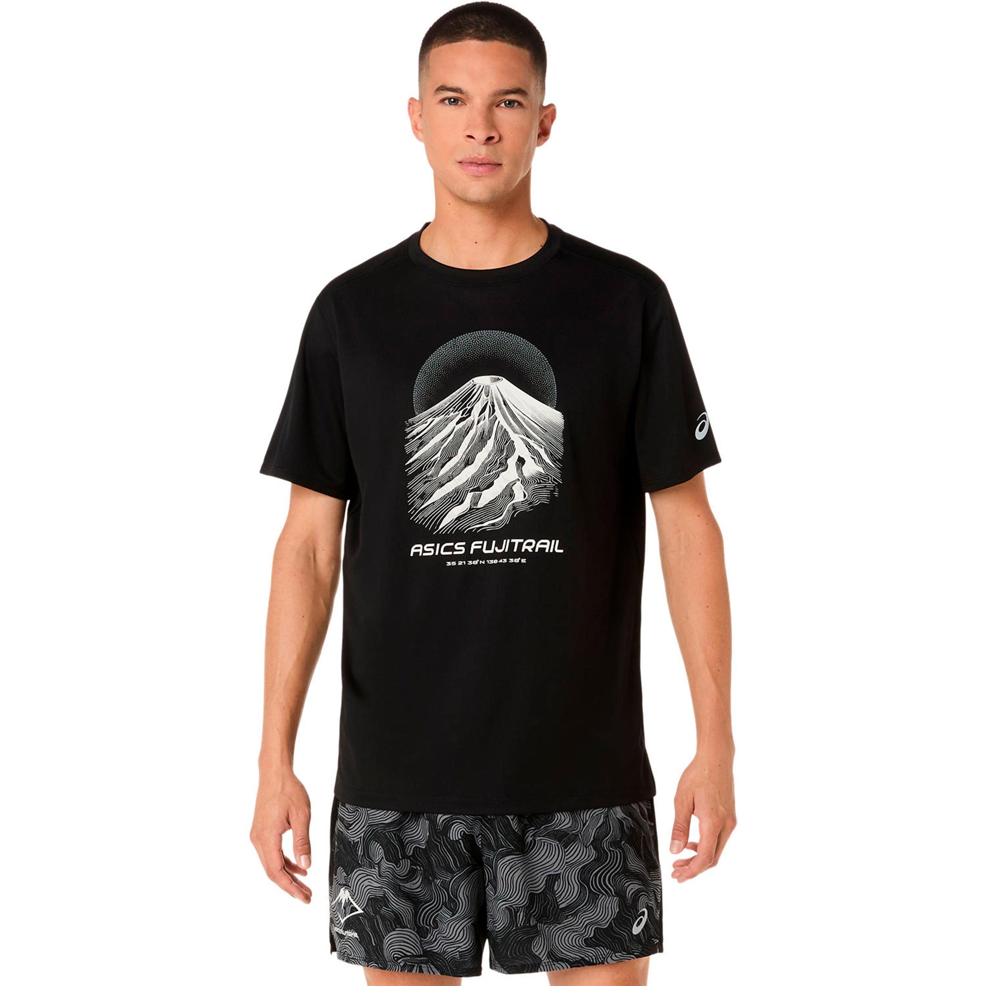 ASICS Fujitrail Logo  Laufshirt Herren - schwarz, grau