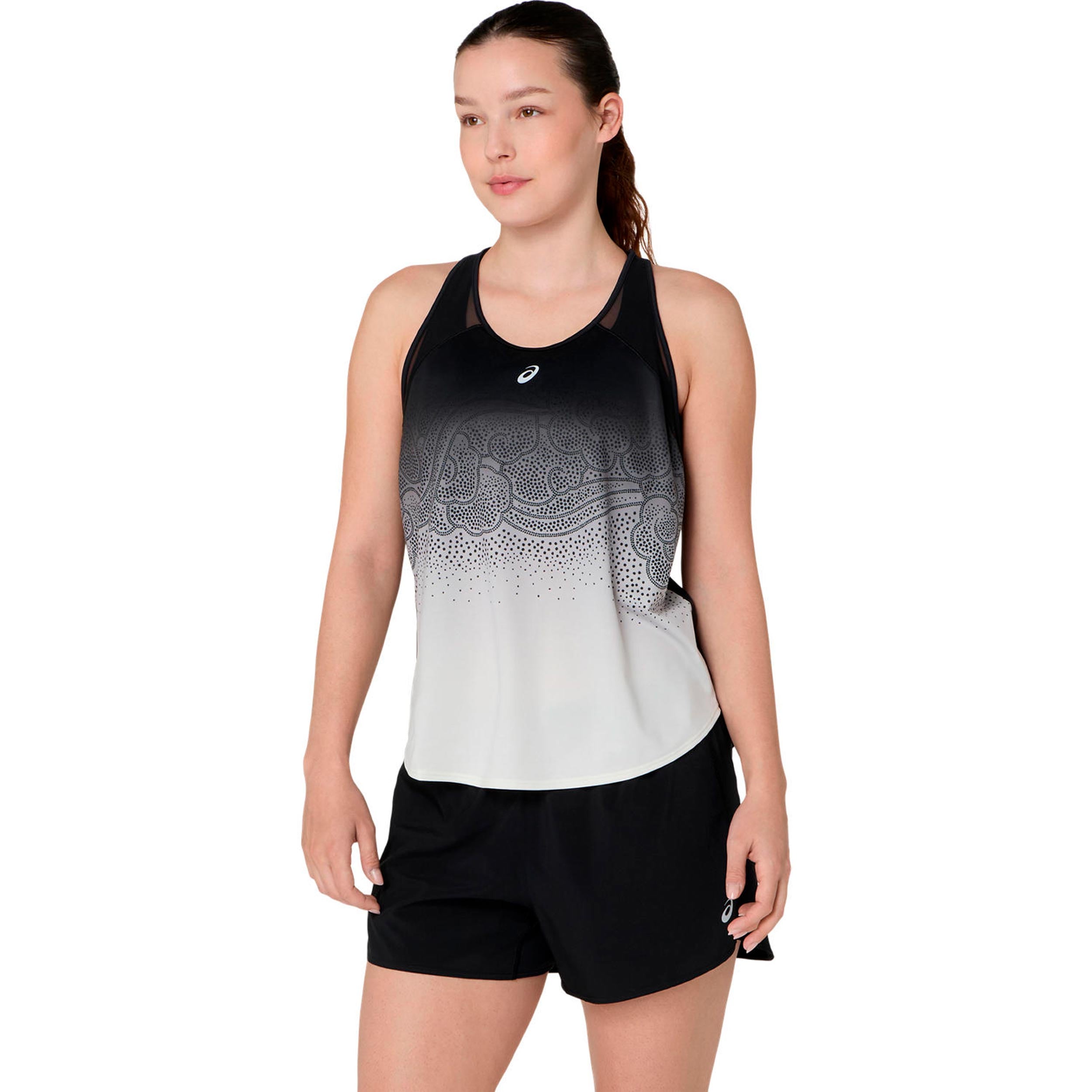 ASICS Road Fade Laufshirt Damen-schwarz, beige