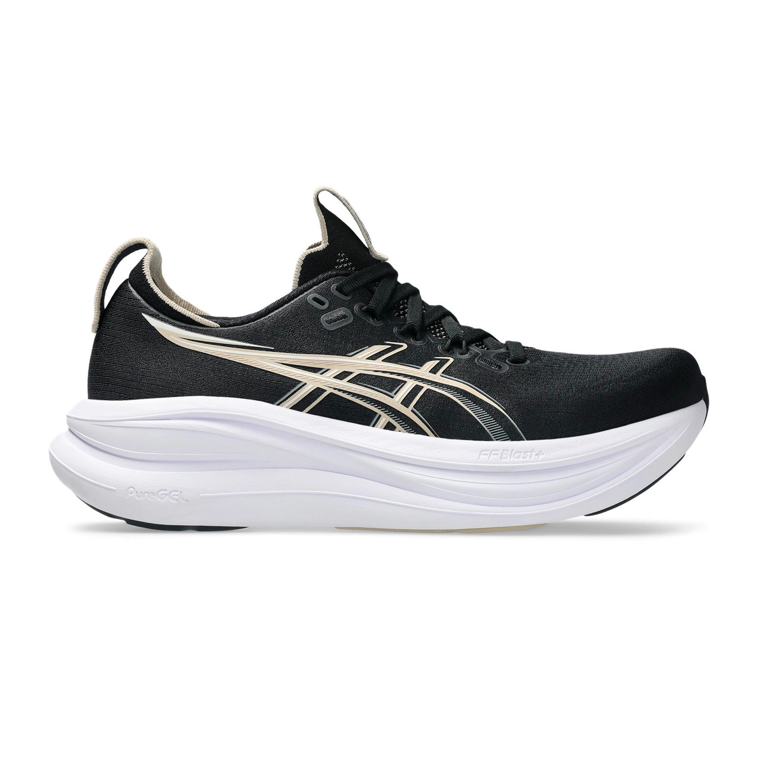 ASICS GEL-NIMBUS 28 Neutralschuh Damen - schwarz, creme