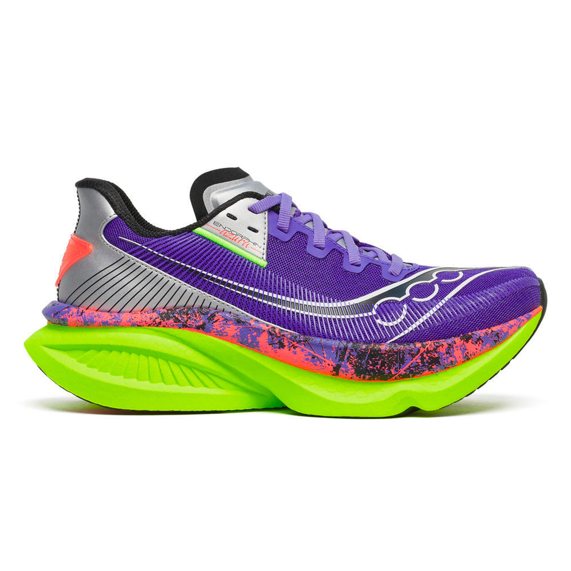 Saucony Endorphin Azura Neutralschuh Damen-lila, neongelb
