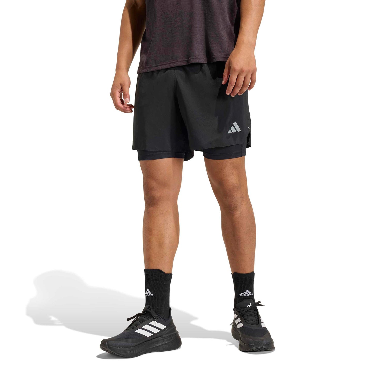adidas Run Essential 2in1  Laufshorts Herren-schwarz