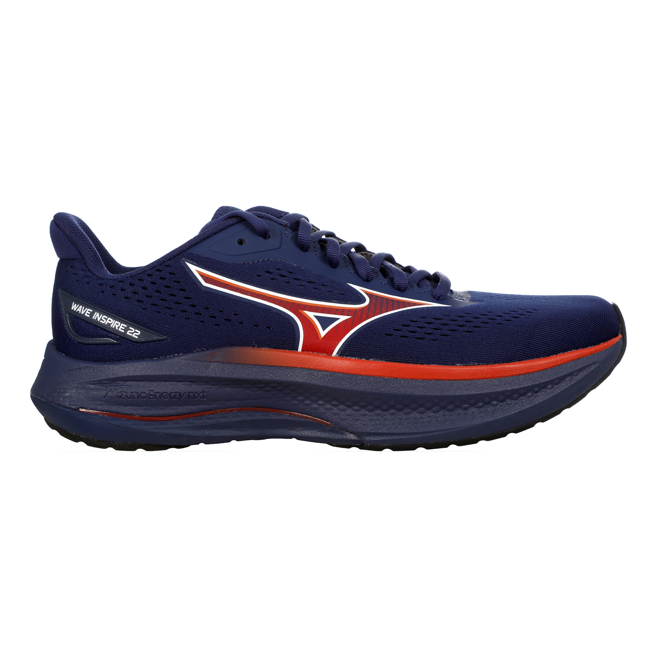 Mizuno Wave Inspire 22  Stabilitätsschuh Herren - dunkelblau, rot