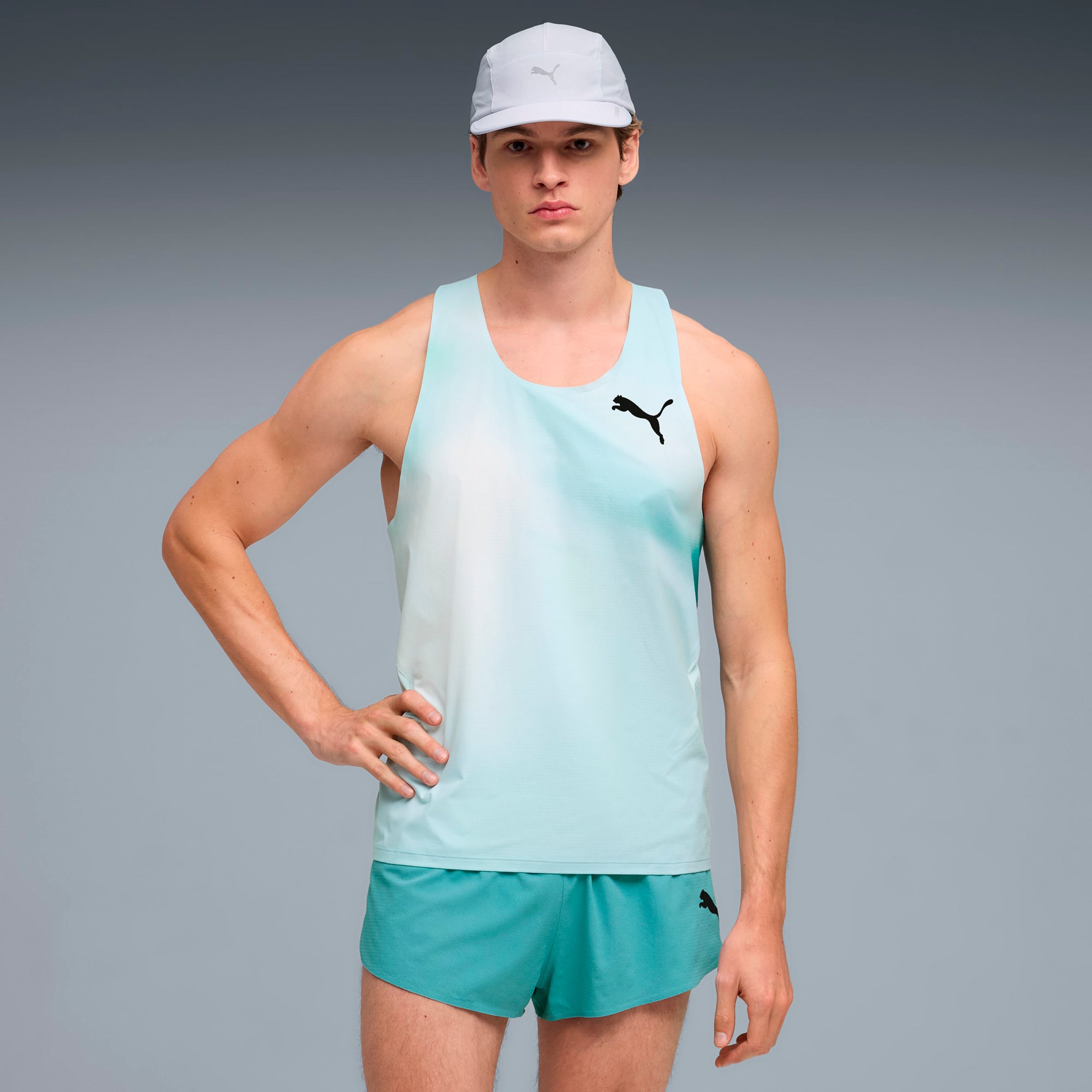 Puma Lightspeed Ultraweave Graphic  Laufshirt Herren - mint