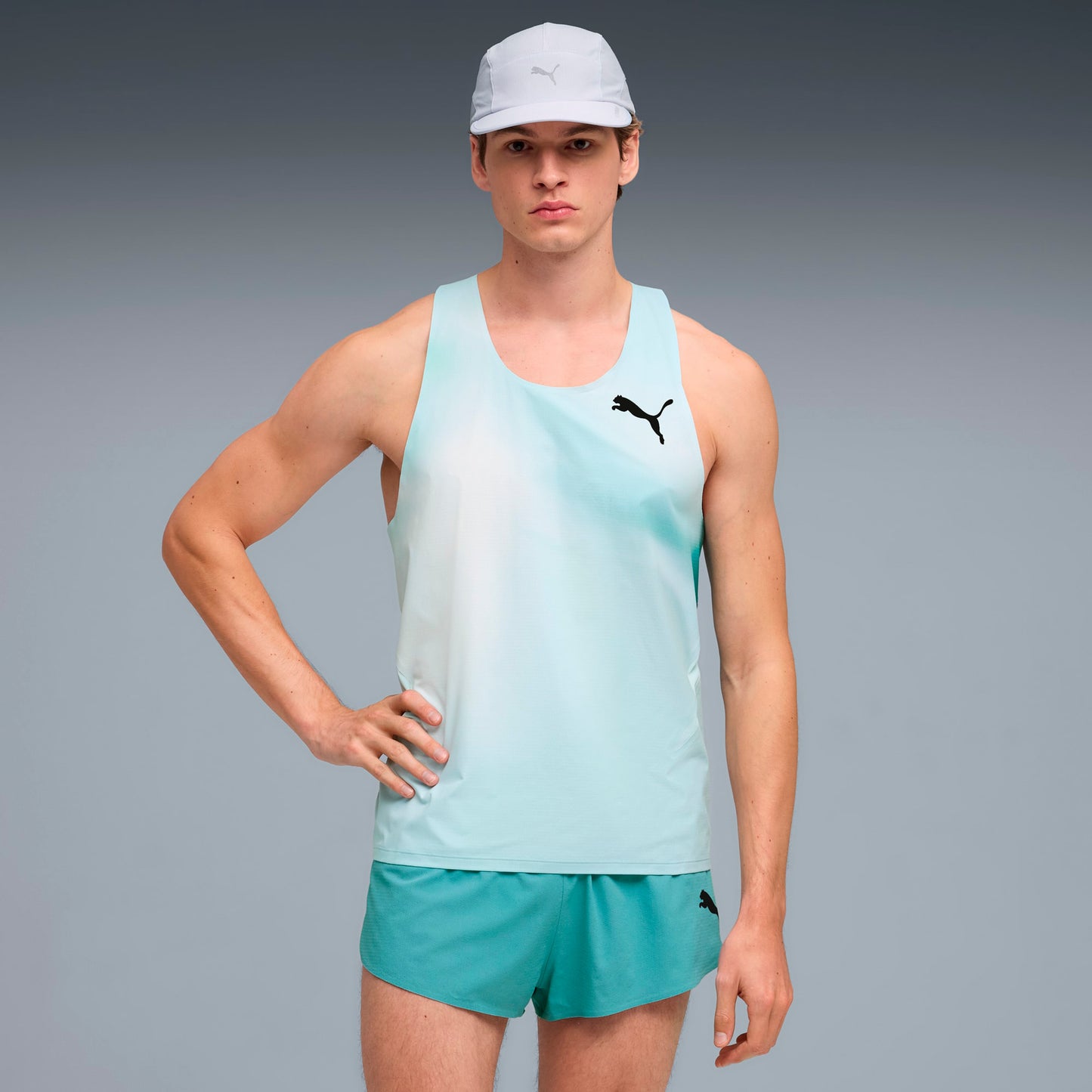 Puma Lightspeed Ultraweave Graphic  Laufshirt Herren - mint