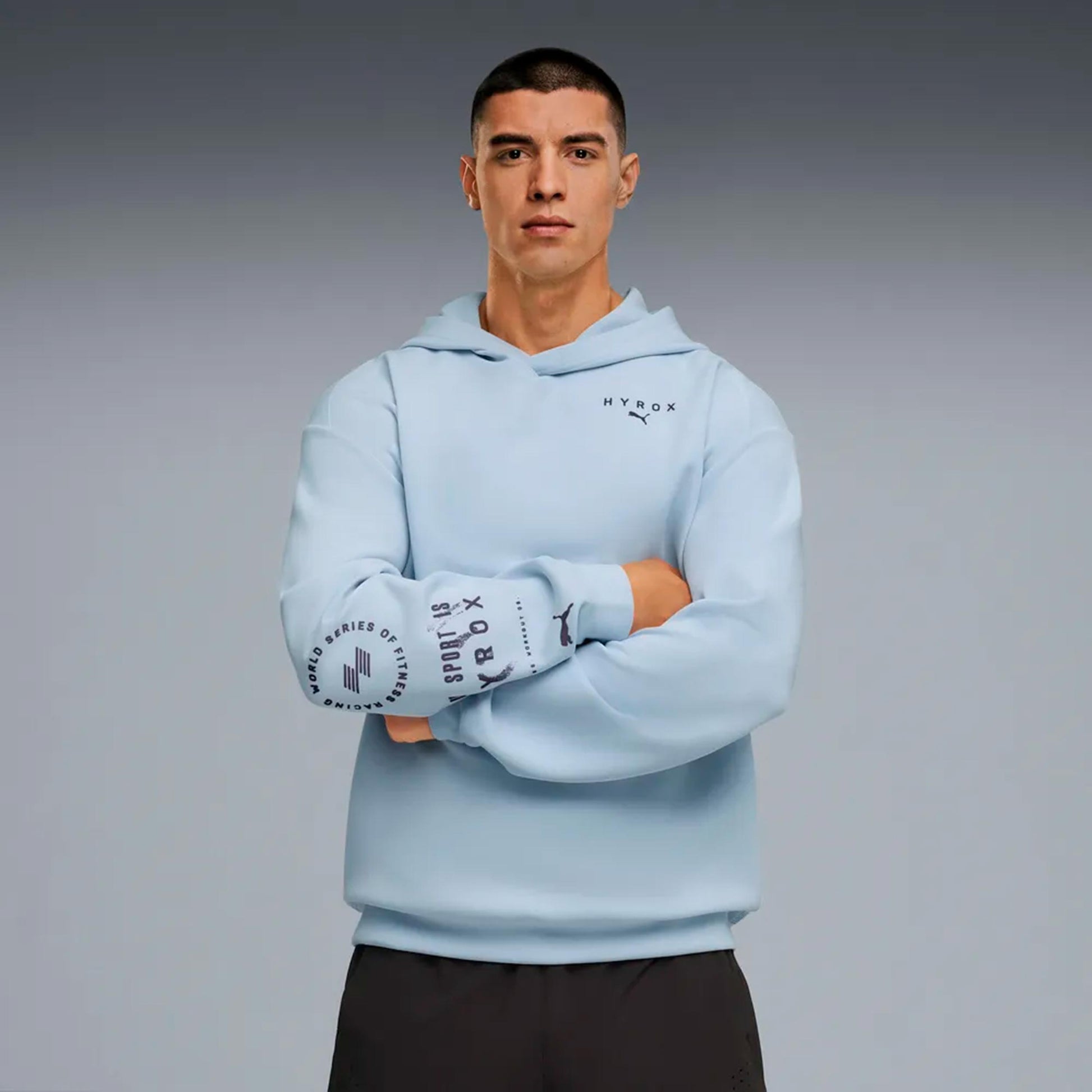 Puma HYROX Cloudspun Hoody Herren - hellblau