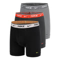 Essential Cotton Stretch Boxer Brief Boxer Short - 3er Pack Herren-schwarz, anthrazit