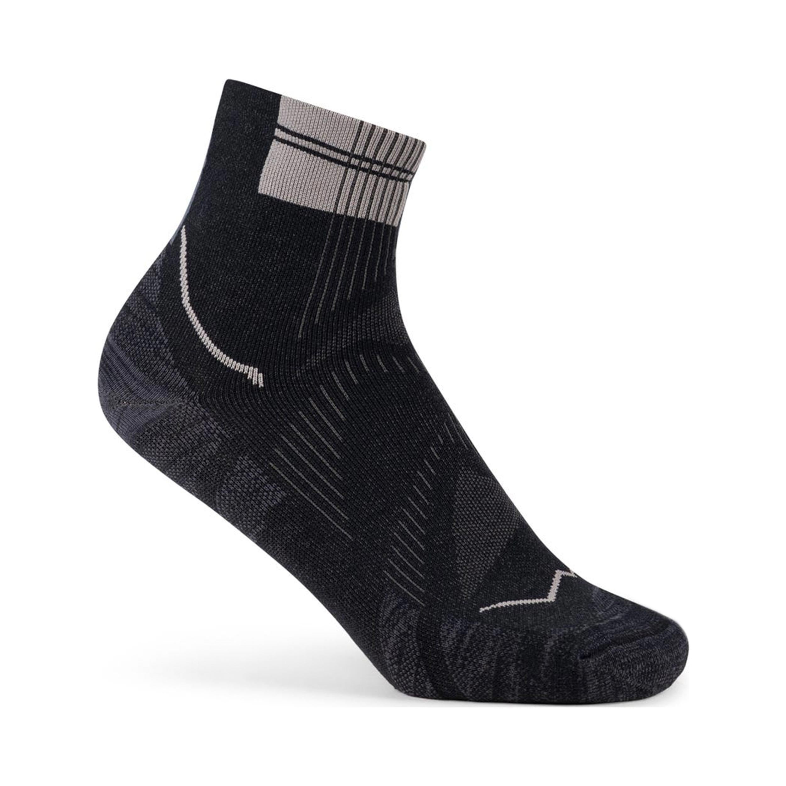 Buff Coolnet Quarter  Laufsocken Unisex-schwarz