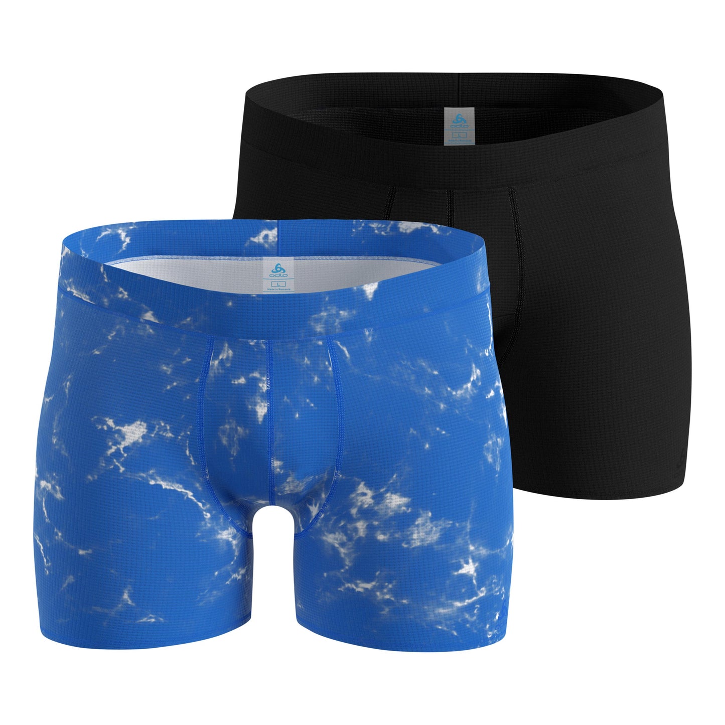 Odlo Active Light Graphic 2 pack Boxer Short Herren-blau, schwarz