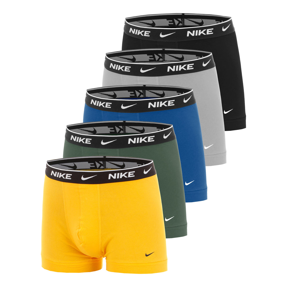 Nike Essential Cotton Stretch Trunk Boxer Short 5er Pack Herren - orange, gelb