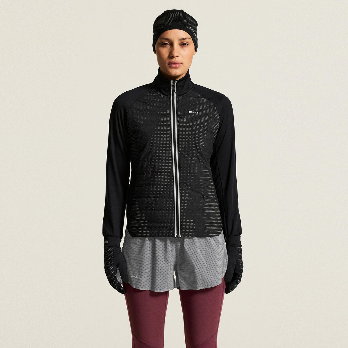 Craft SubZ Lumen Laufjacke Damen - schwarz, grau