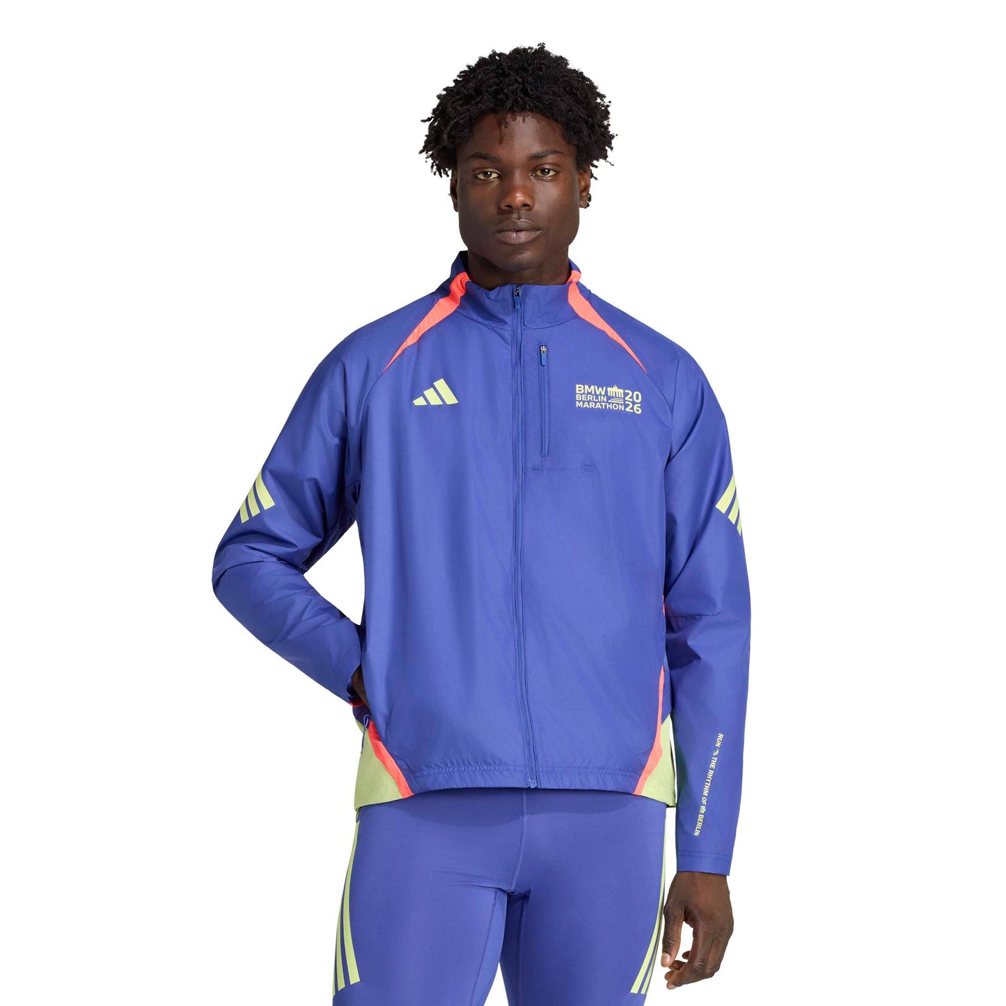 adidas BMW Berlin Laufjacke Herren - blau, gelb