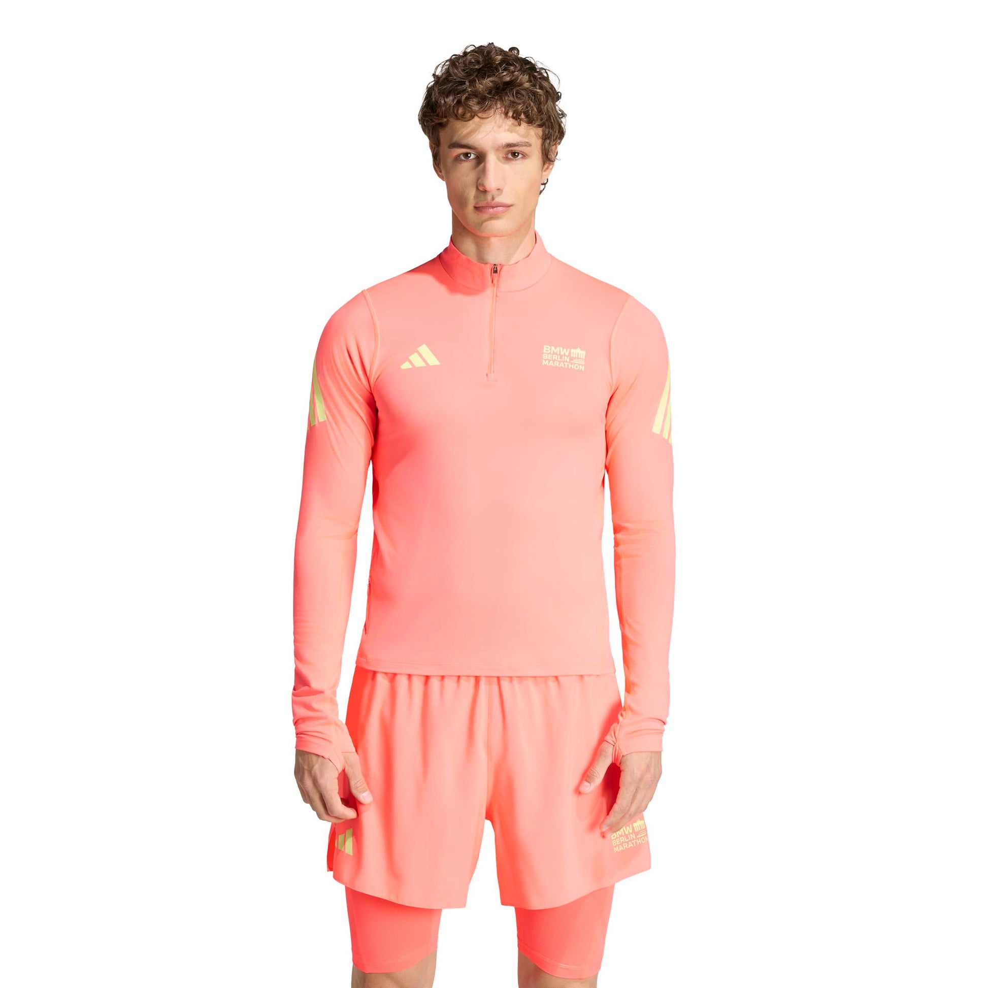 adidas BMW Berlin Laufshirt Herren - blau, gelb