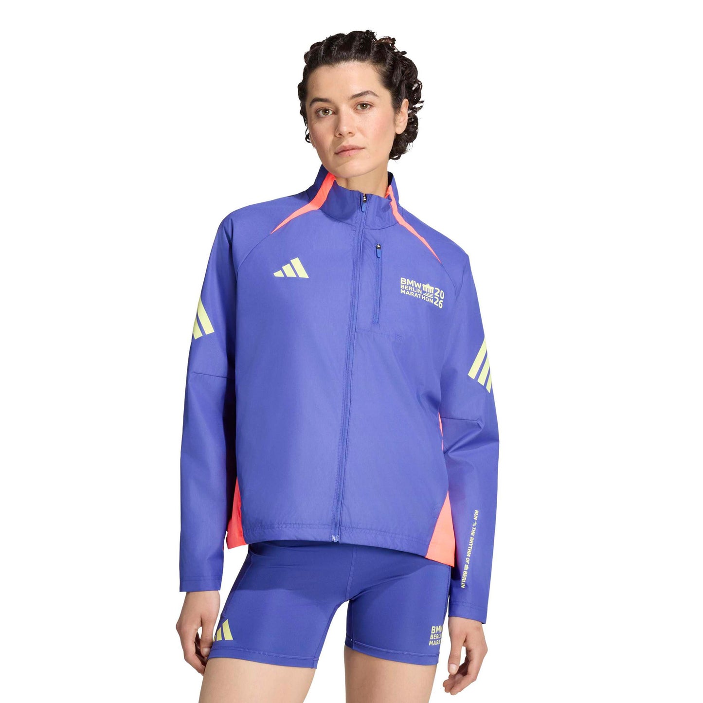adidas BMW Berlin Laufjacke Damen - blau, gelb