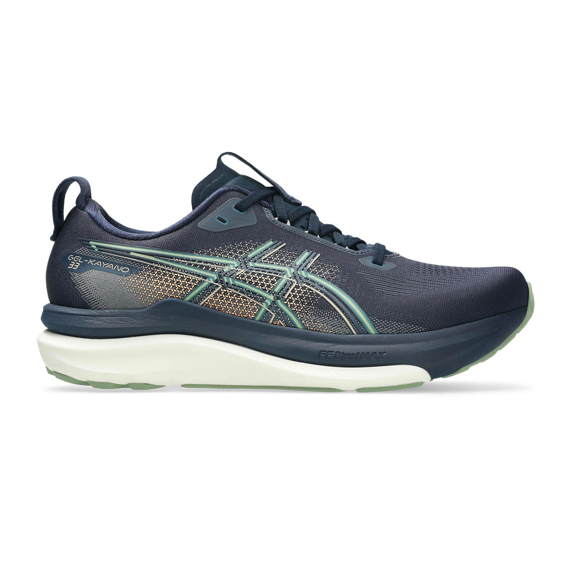 ASICS GEL-KAYANO 33 Stabilitätsschuh Herren - dunkelblau, khaki