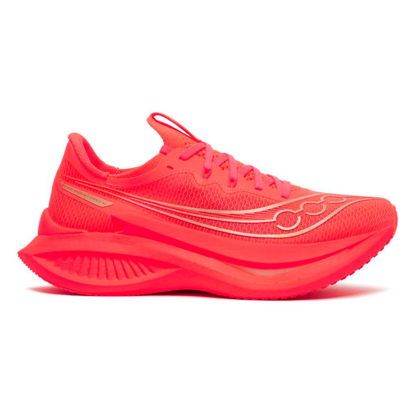Saucony Endorphin Pro 5 Wettkampfschuh Damen - rot, gold