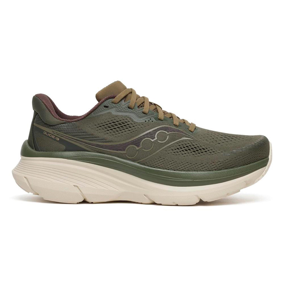Saucony Guide 19 Stabilitätsschuh Herren - oliv, creme