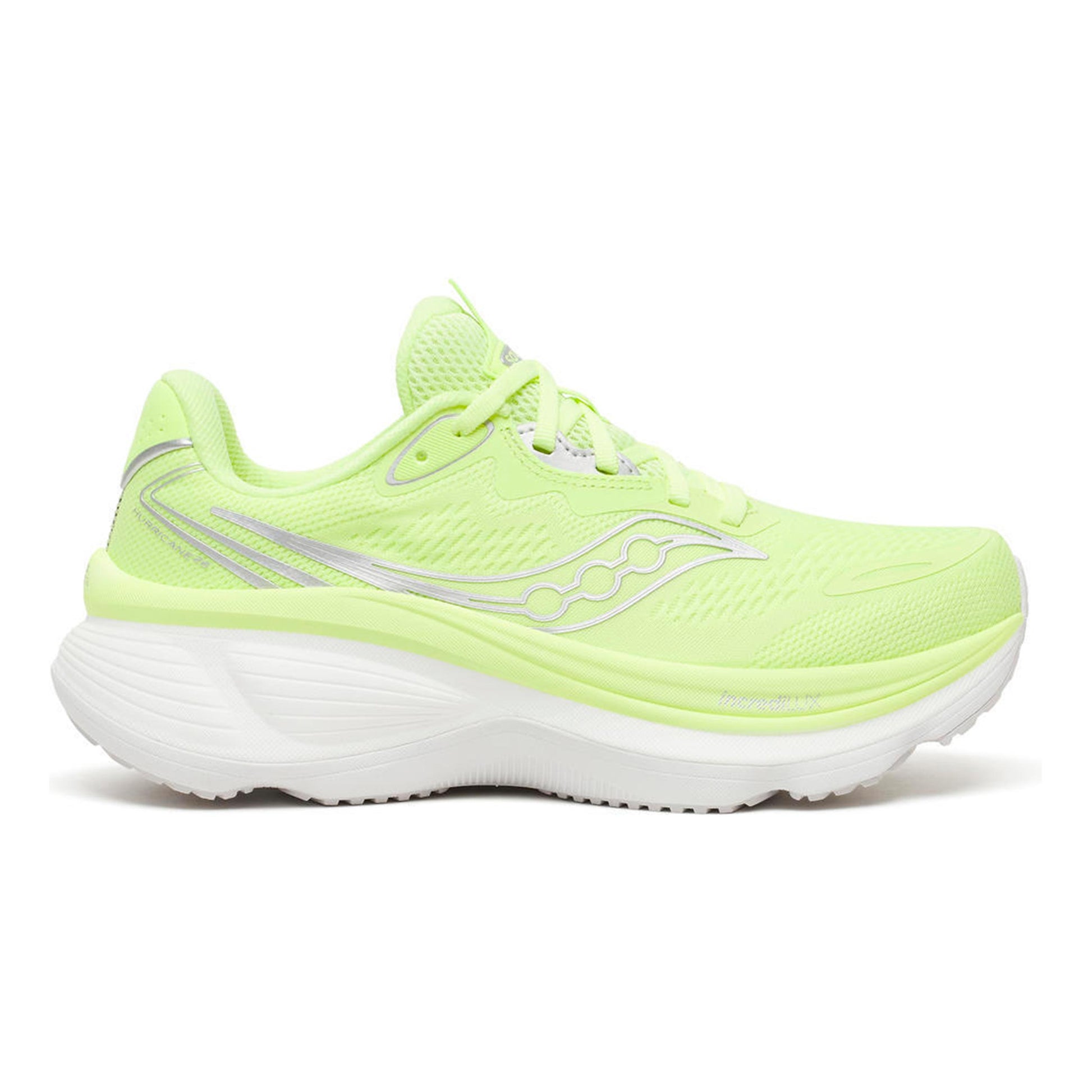 Saucony Hurricane 26 Stabilitätsschuh Damen - neongelb, silber