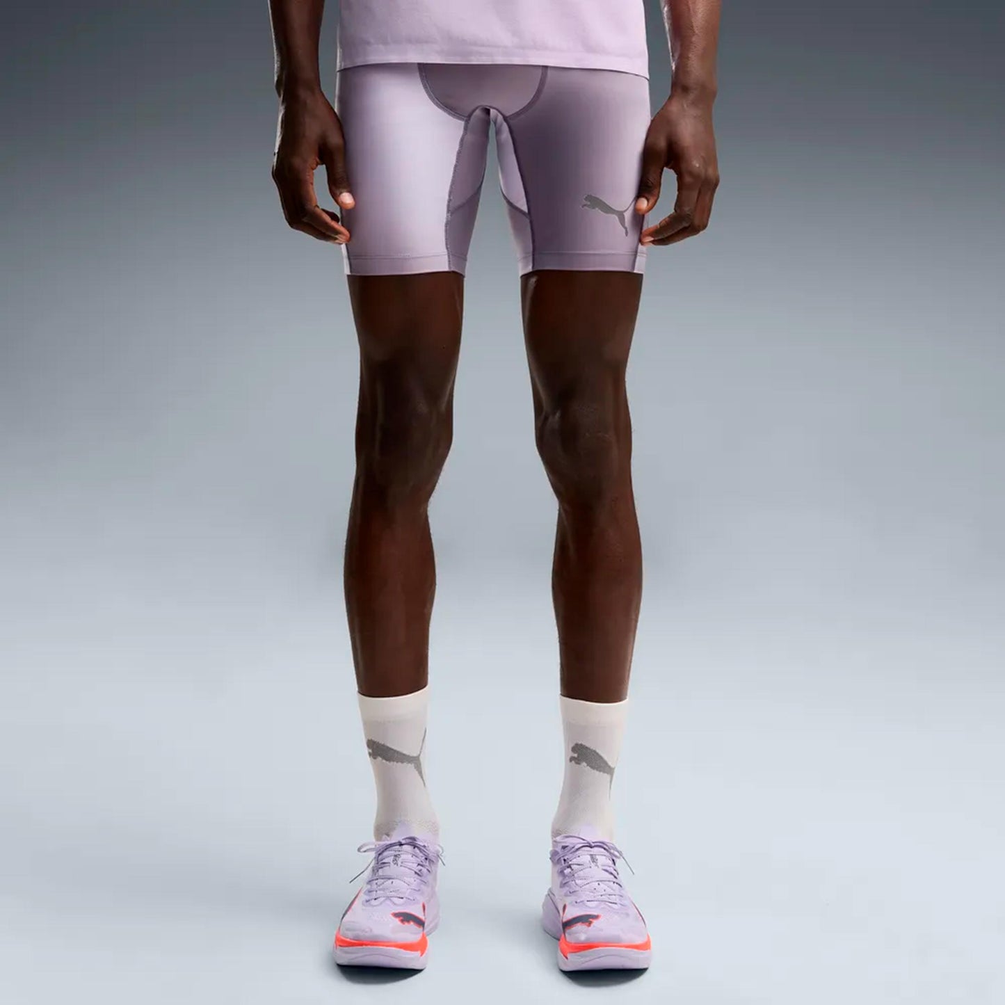 Puma Lightspeed AOP 8in half  Lauftight Herren - grau