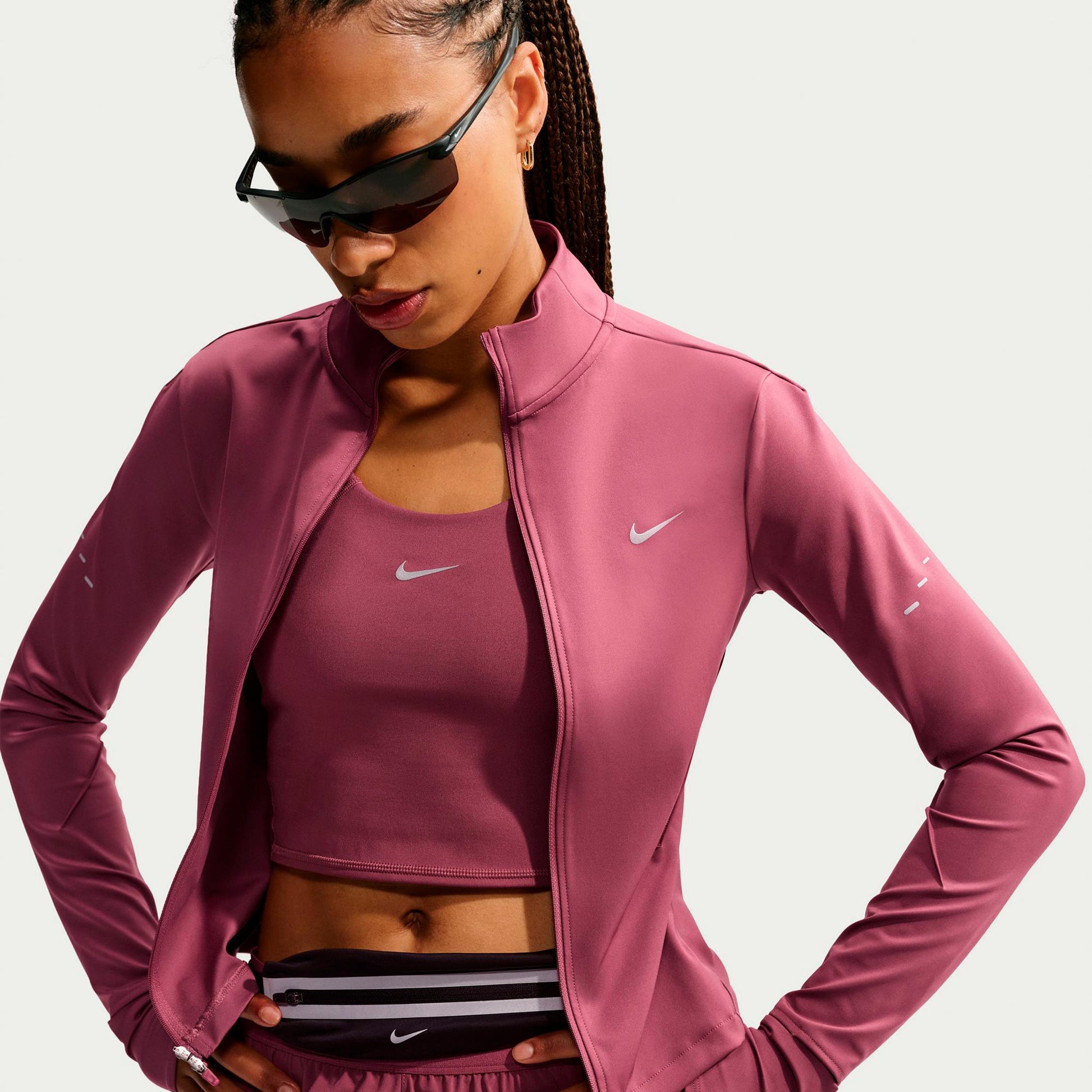 Nike Swift  Laufjacke Damen - mauve, silber