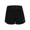 Metarun Split Laufshorts Damen-Schwarz