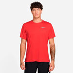 Nike Bekleidung Nike Miler Tee Laufshirt Herren-hellrot, silber