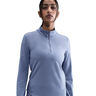 Swift Half-Zip Longsleeve Laufshirt Damen-blaugrau, silber