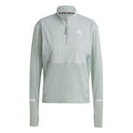 adidas Bekleidung adidas Ultimate High Visibility Half-Zip Laufshirt Damen-Salbei