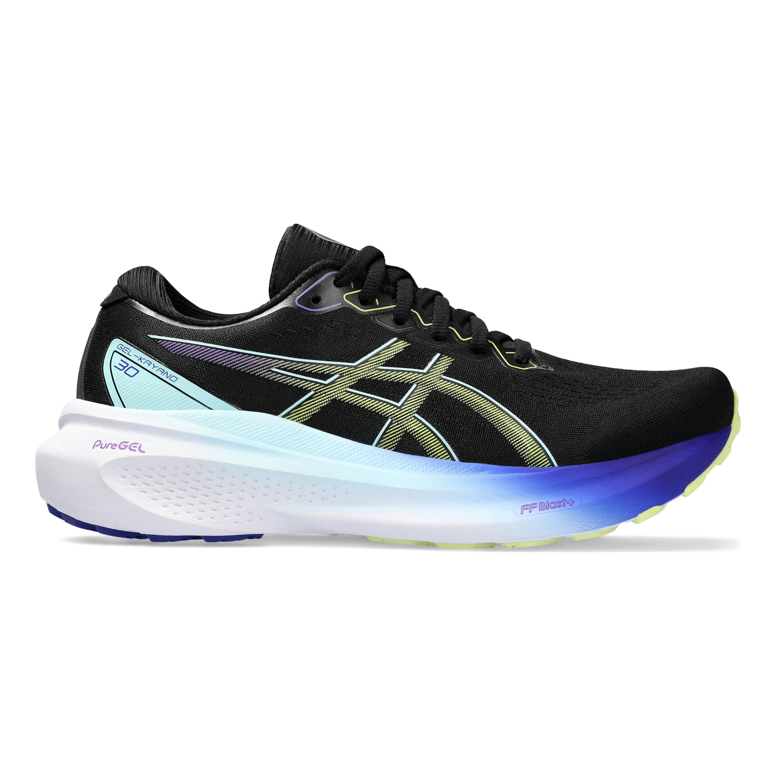 ASICS Gel Kayano 30 Stabilit tsschuh Damen Schwarz Neongelb